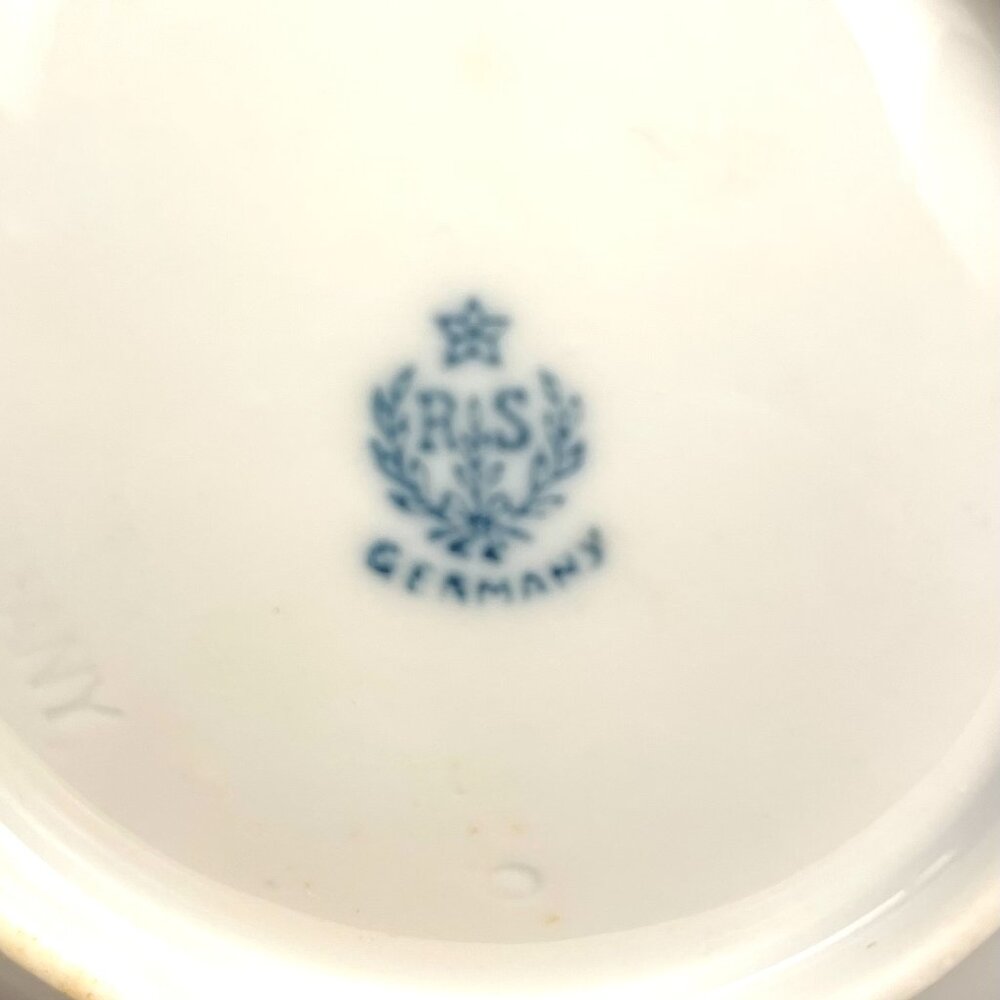 Vintage Set 4 PS Germany Porcelain Berry Bowls Gold Trim 5" earty 1900s - Picture 6 of 6